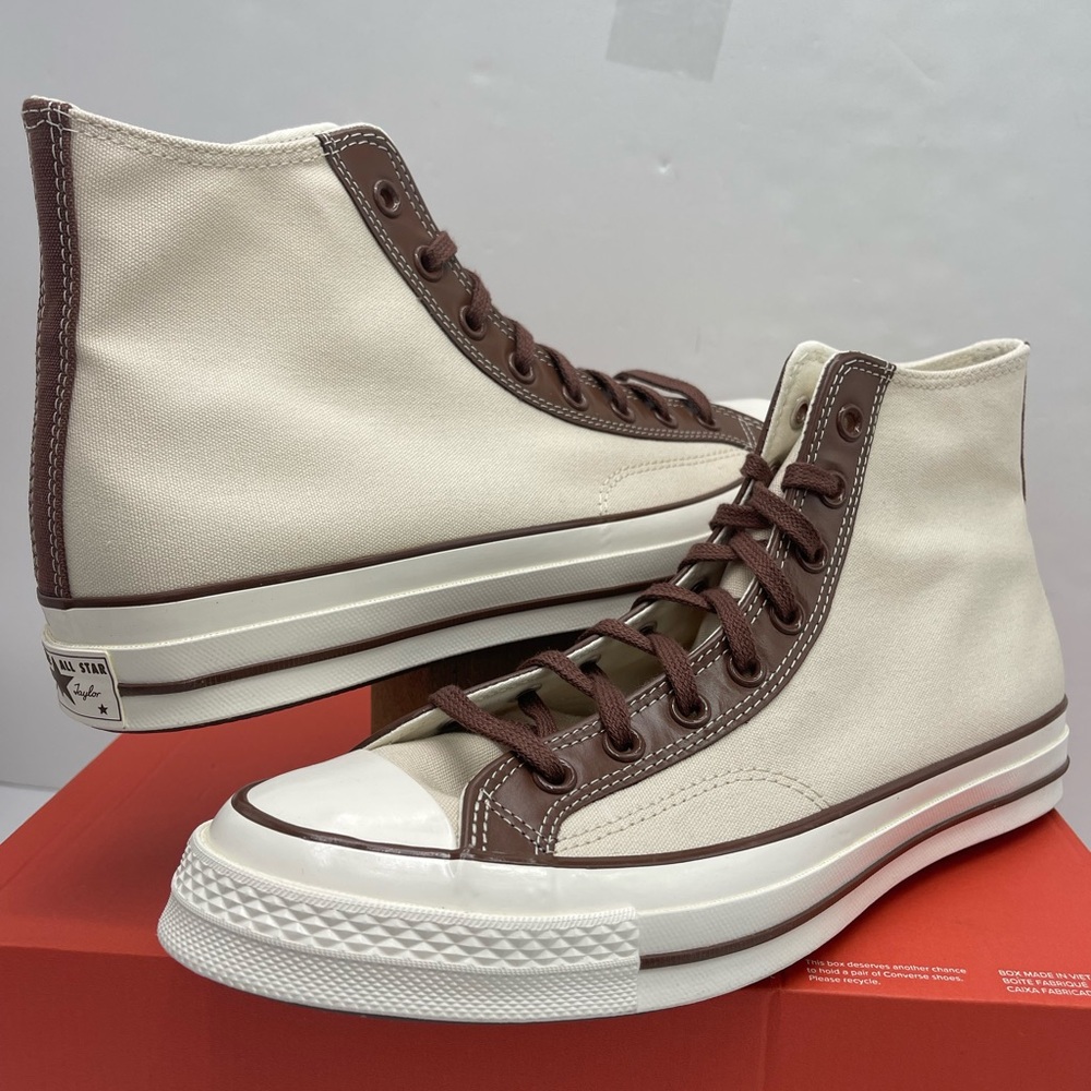 Converse Men’s A09450C
CHUCK 70 HI
NATURAL VORY/BEAR NAP/EGRET High-Top Sneakers - Picture 7 of 16